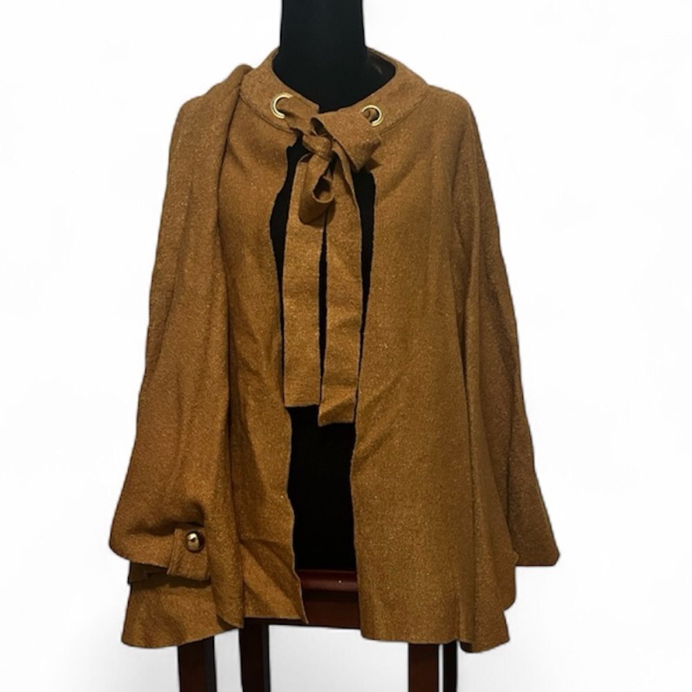 Vintage Renaissance Equestrian Riding Cape Cloak Coat Womens OS Wool Renfaire